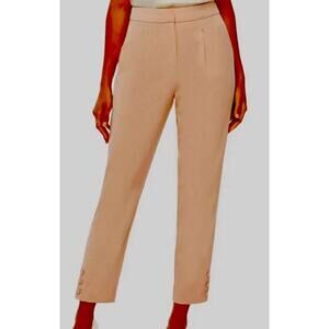 Just Fab‎ Ankle Slacks Pants Women's Size L NWT Dusty Rose Capsule Career preppy